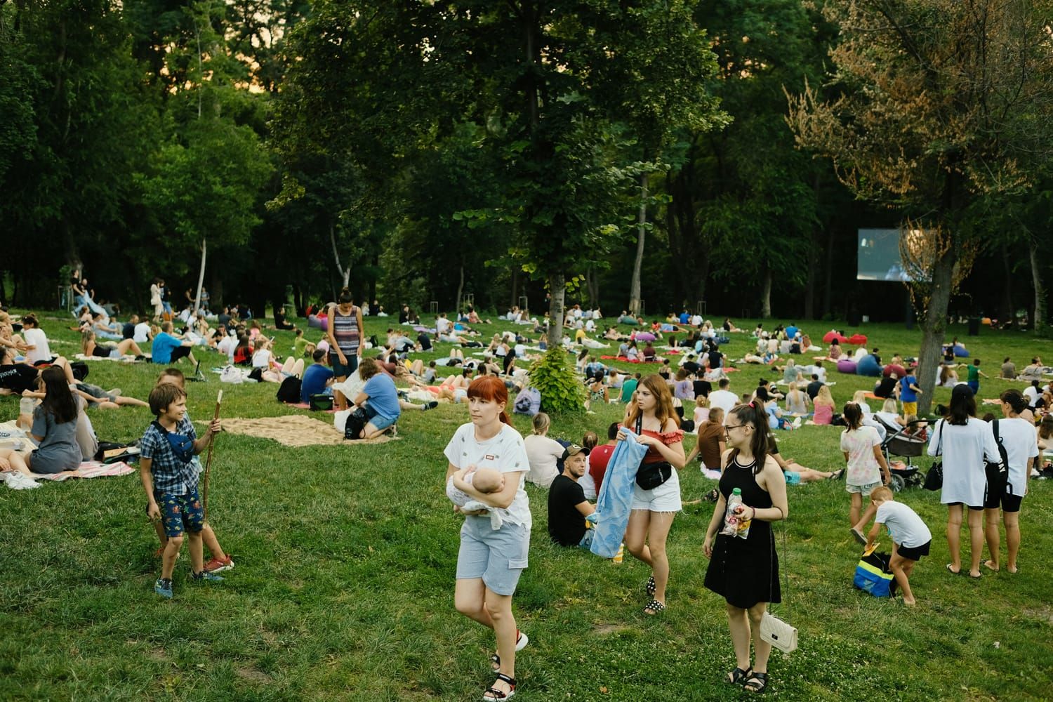 Sommerlicher Stadthallenpark in Chemnitz als Kulisse für den Parksommer